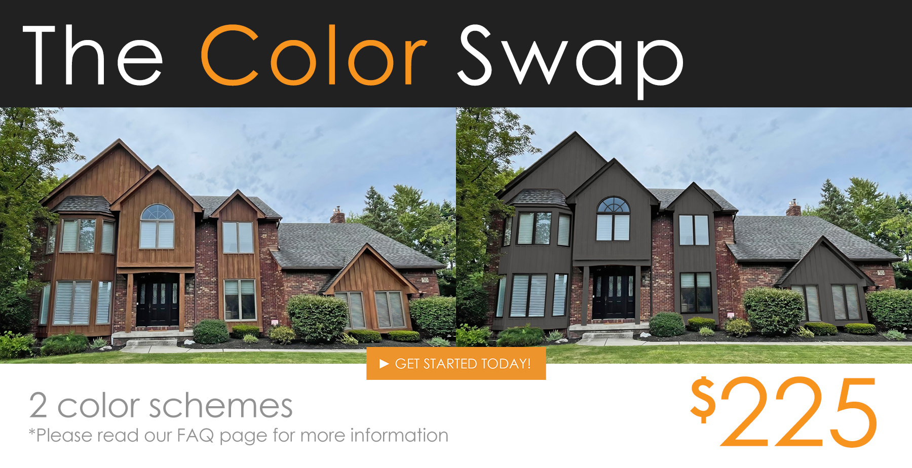 Exterior Virtual Design -Color Swap Package for Architectural Renderings